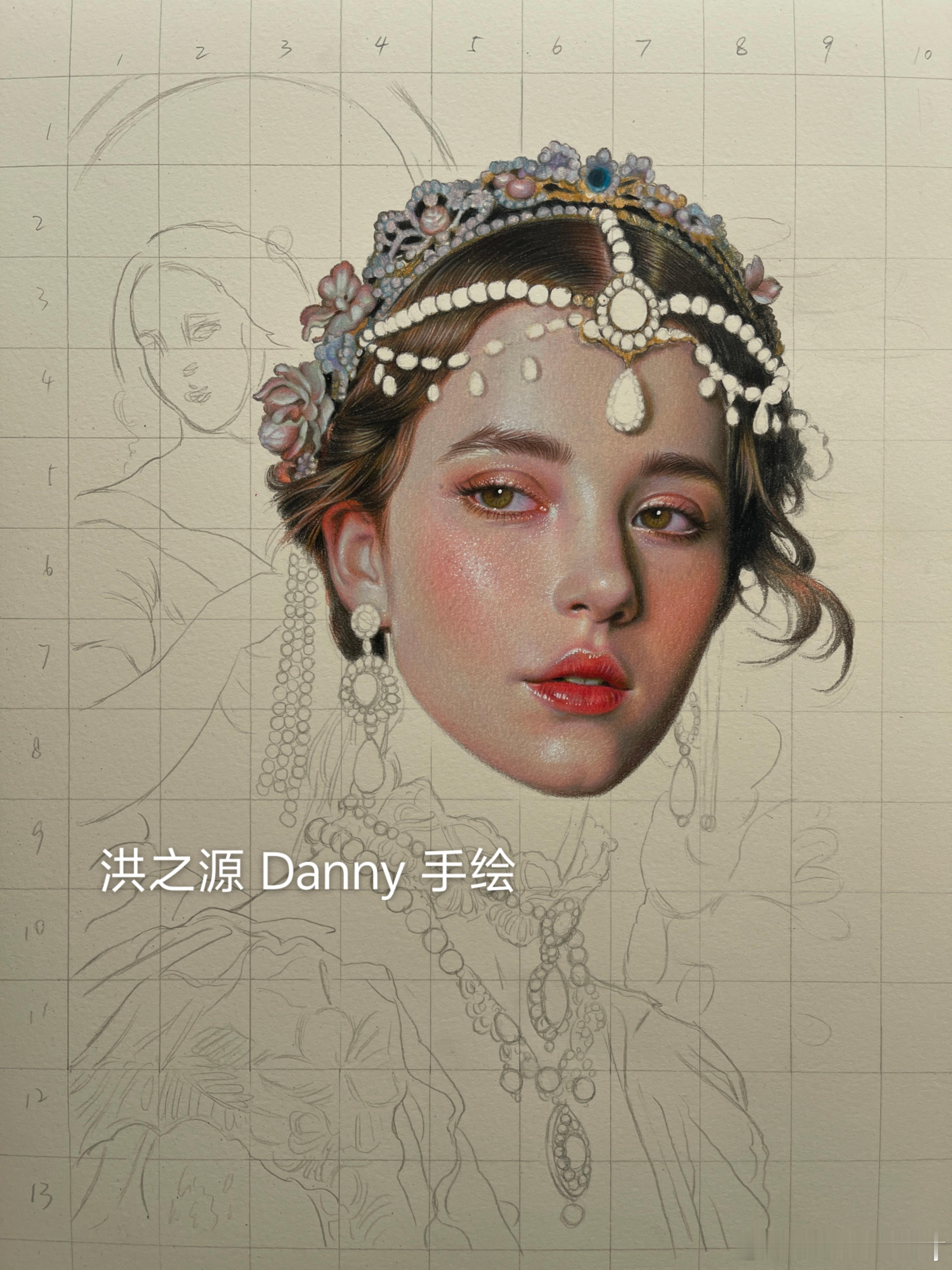 画画步骤打卡课程录制中 ing……古典色 yyds 画画手绘彩铅