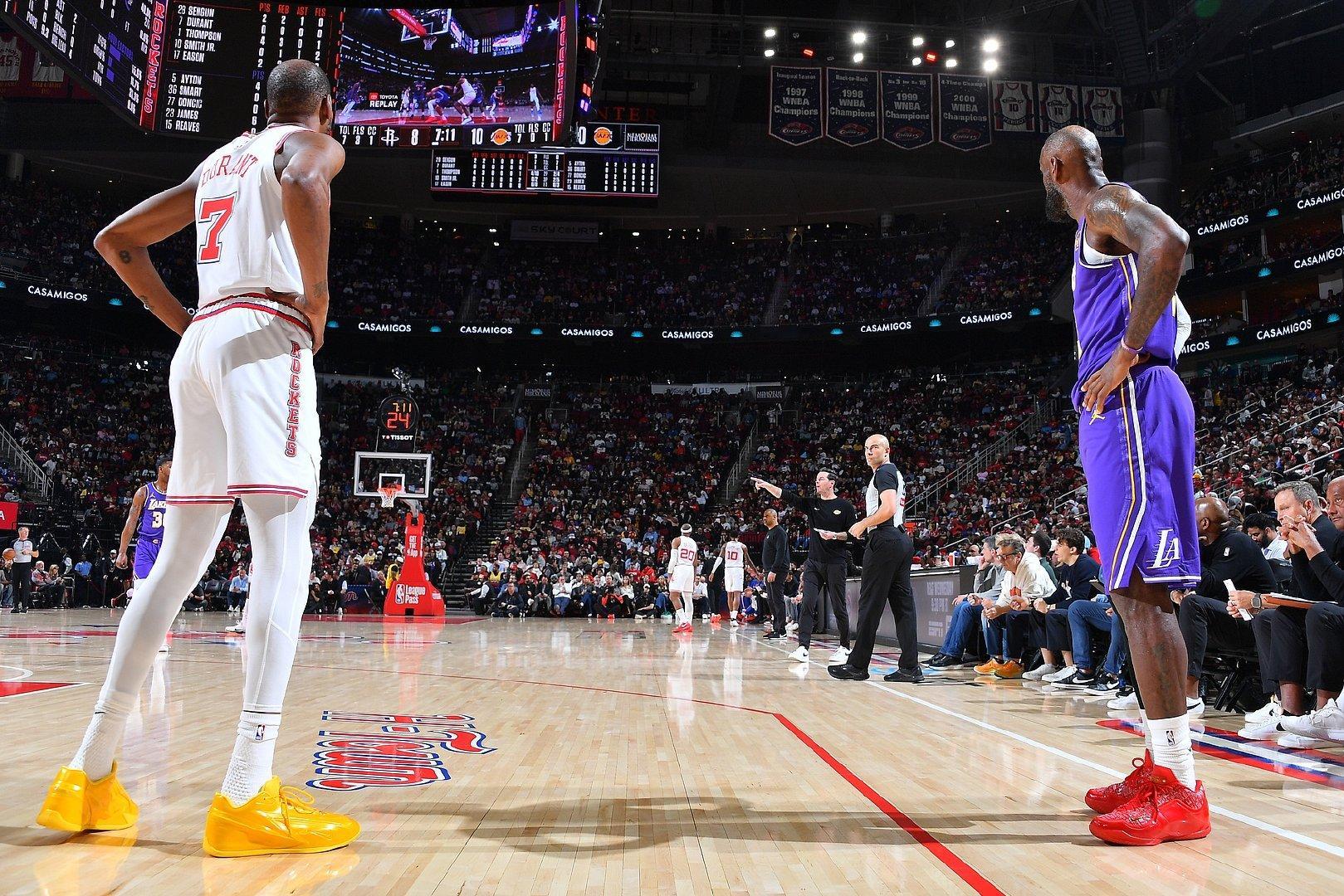 【#湖人火箭双向奔赴#】#詹姆斯杜兰特首轮相遇#大小王对决最终章？💥湖人火箭将