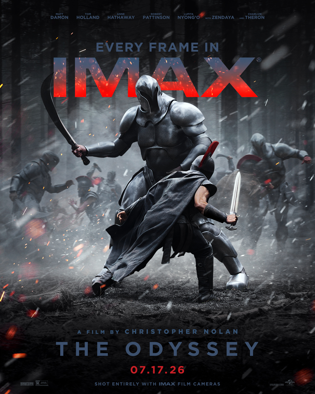 诺兰新片《奥德赛》IMAX海报正式发布，好帅的海报。IMAX