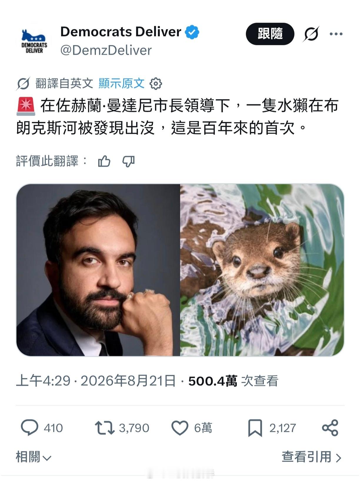 懂了，水獭是民主党的奸细！