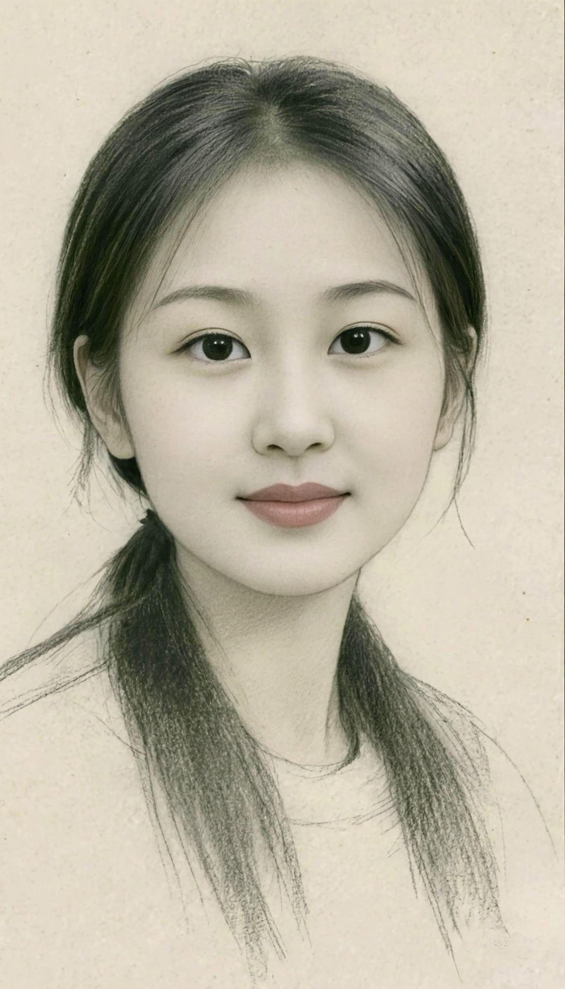 素描素颜 AI素描肖像写真感 抖音ai创作