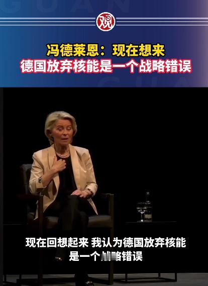 欧盟一把手冯德莱恩，最近接受采访时干了件大事——直接当众打自己的脸，毫不避讳地说