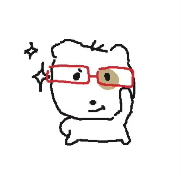 红眼镜框小狗૮ >⸝⸝⸝< ა 