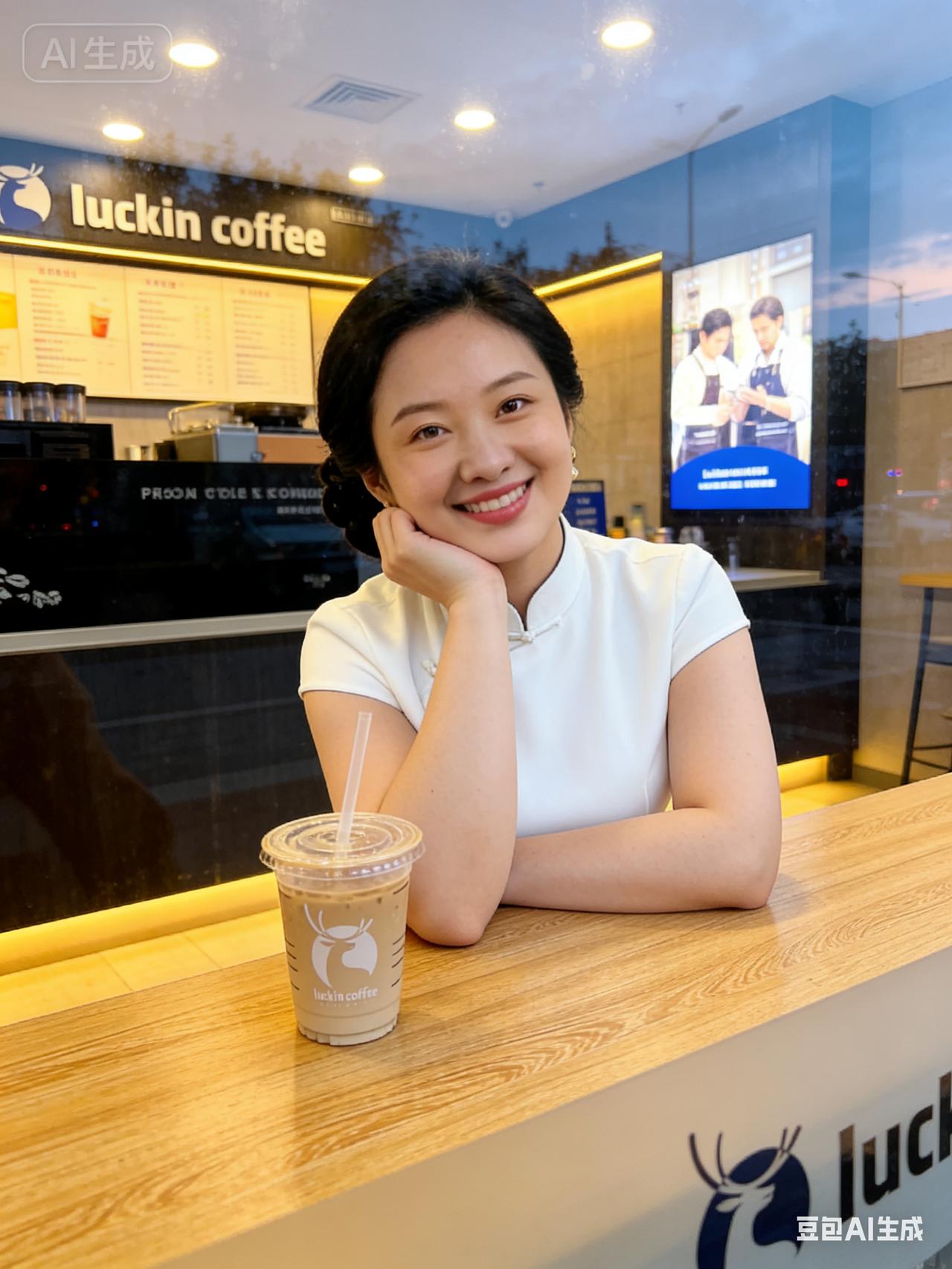 咖啡香里话春秋，笑语盈盈意自闲。