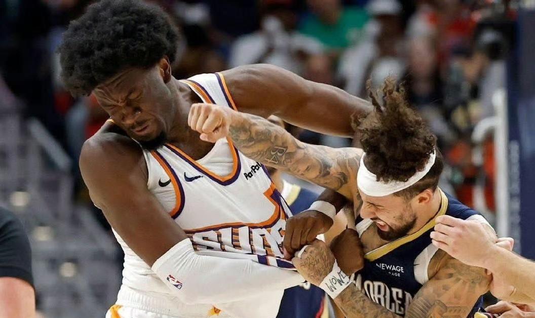 力度如何？罚单出来了！今天，NBA官方宣布，对昨天太阳队和鹈鹕队赛场的斗殴行为作