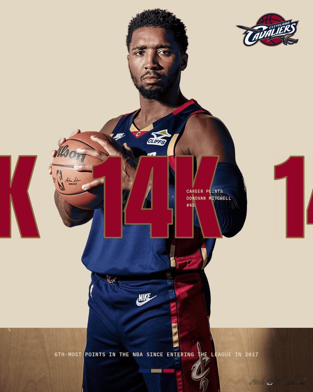 骑士官媒又搞大动作啦！12月7日NBA常规赛骑士对阵勇士时，官媒在X上晒出米切尔