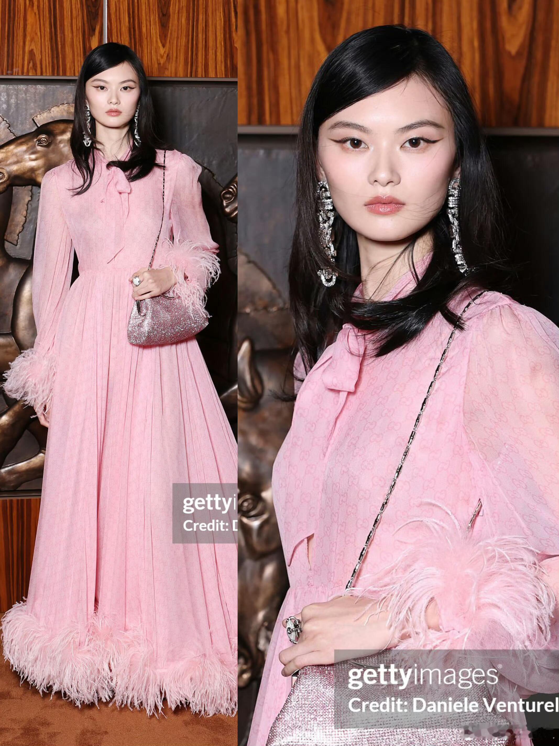 时装周 倪妮 宋威龙 Mai 贺聪 金硕珍在Gucci秀场米兰时装周上，黛米·摩
