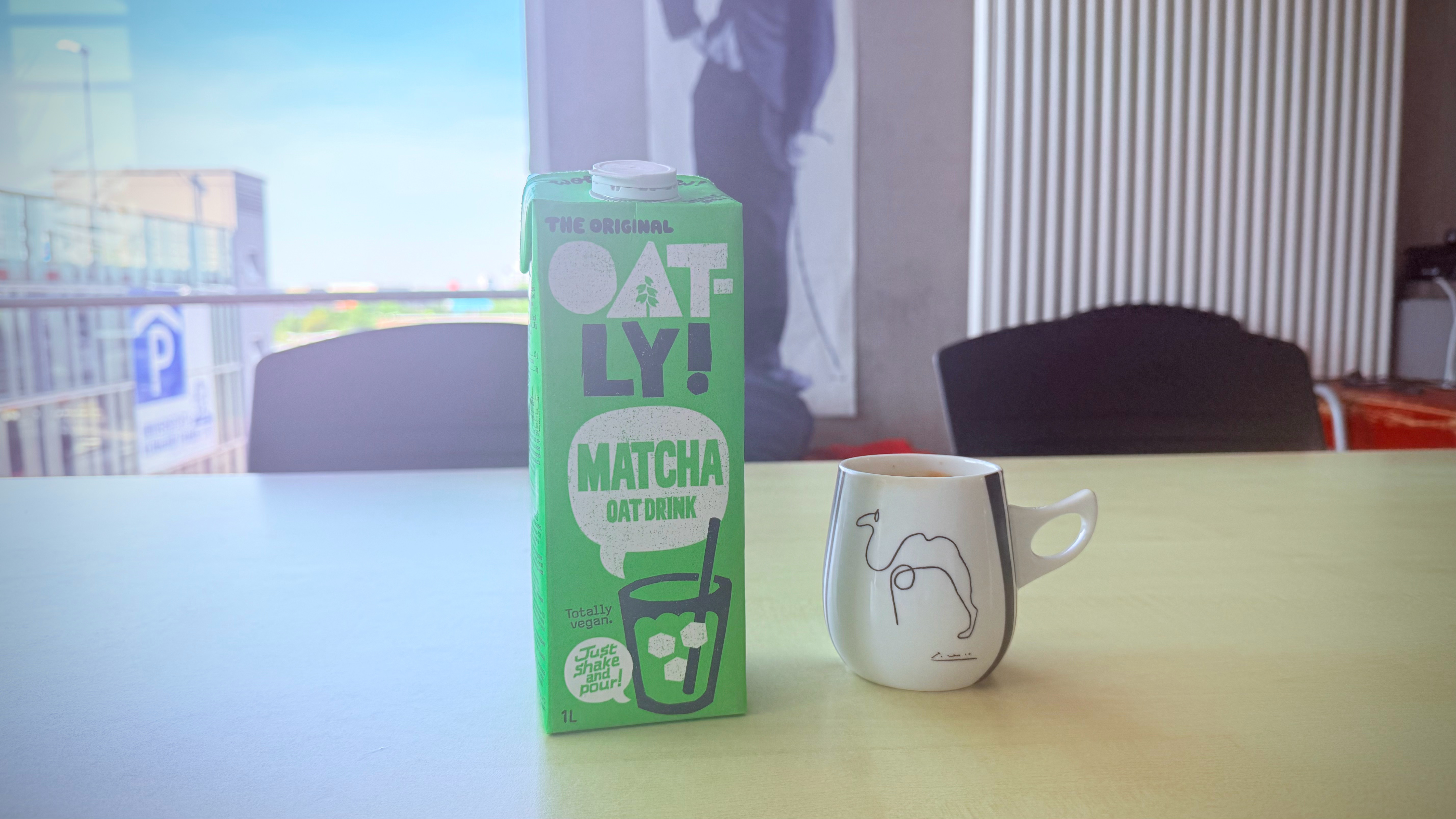 来一杯抹茶拿铁咖啡☕️ 德国·美因茨河畔
