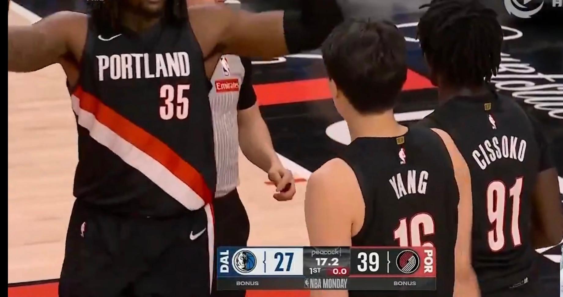 今天罗威和小杨居然同时上场！！ 