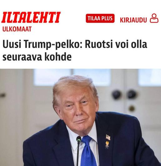 继格陵兰岛后，瑞典或成美国下一个目标
 
瑞典当局称面临美国加大施压的风险。瑞典