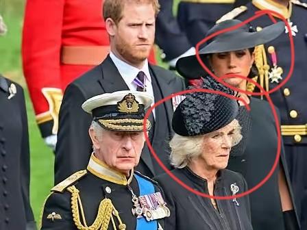 2022年的梅根，也想拉拢卡米拉！
英女王的葬礼，梅根回来了！
这是她为数不多、