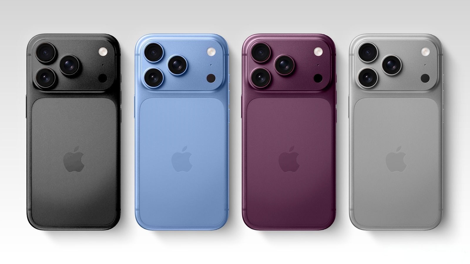 曝iPhone18Pro四款配色 苹果还是拿出了经典的蓝色，不知道这次能不能超越