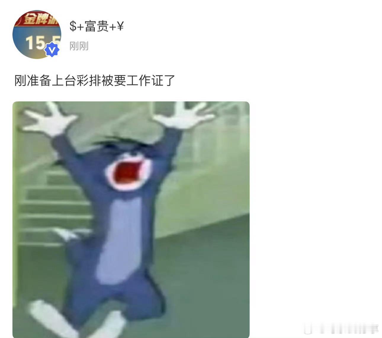 哈哈哈哈哈贺峻霖彩排被要工作证了 ​​​
