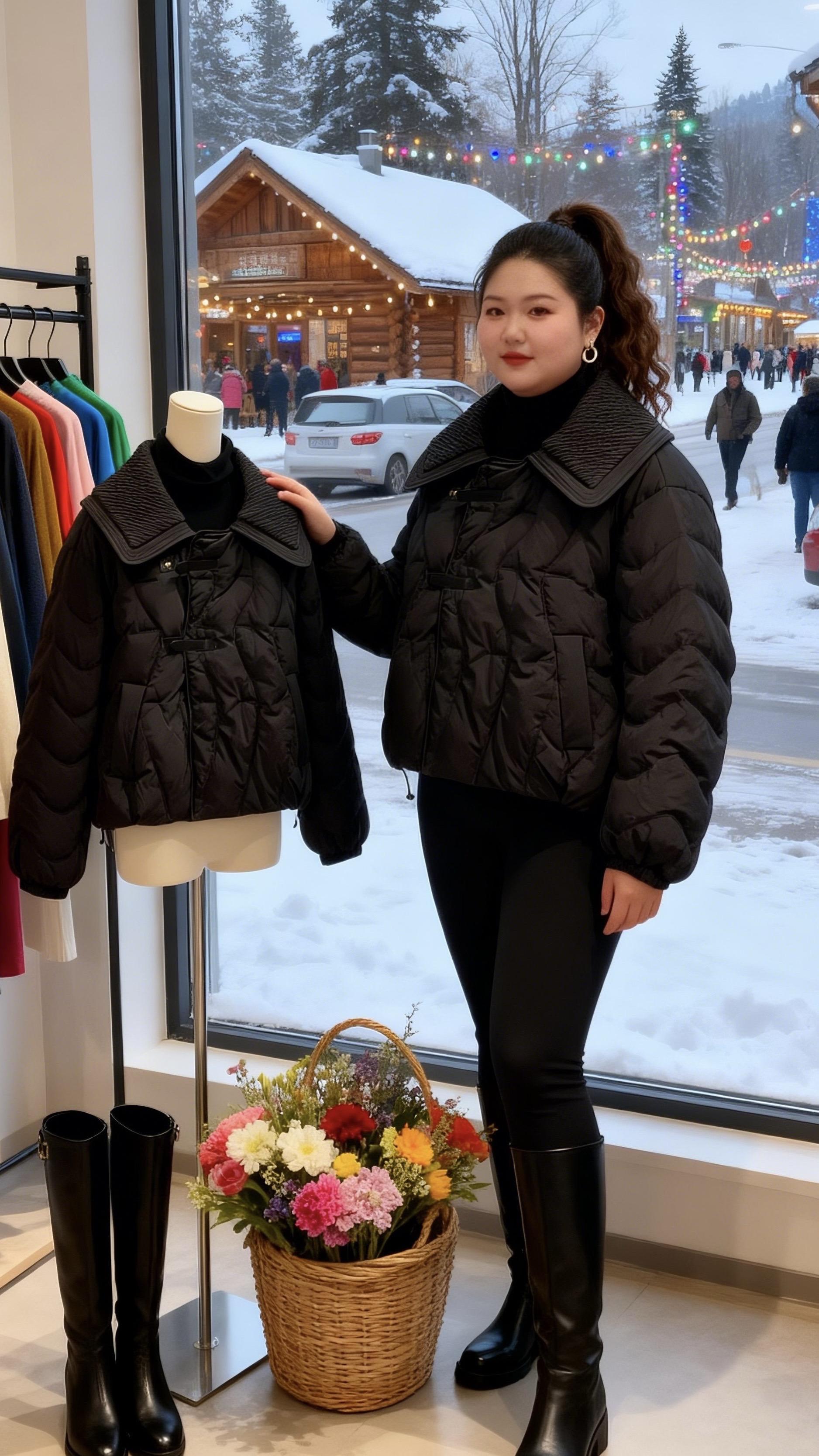 大码女装 新中式穿搭 优雅气质 秋冬穿搭 漂亮内搭让我赢在了穿搭起跑线