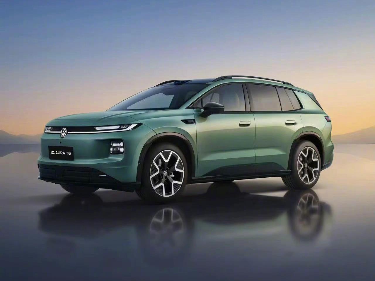 一汽大众ID.AURA T6官图发布，实车亮相。首款激光雷达纯电车型，保留了非常