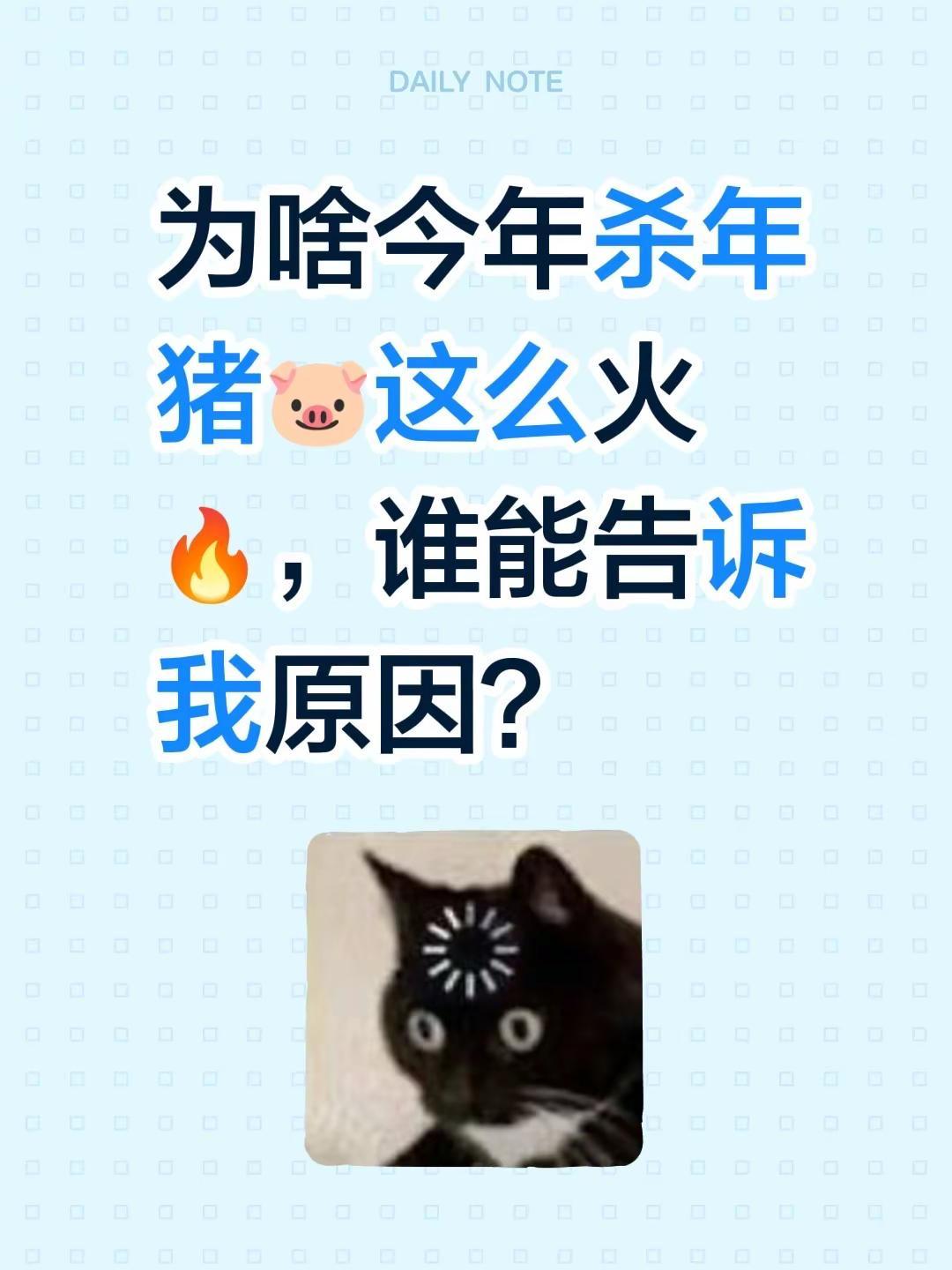 为啥今年杀年猪🐷这么火🔥，谁能告诉我原因？