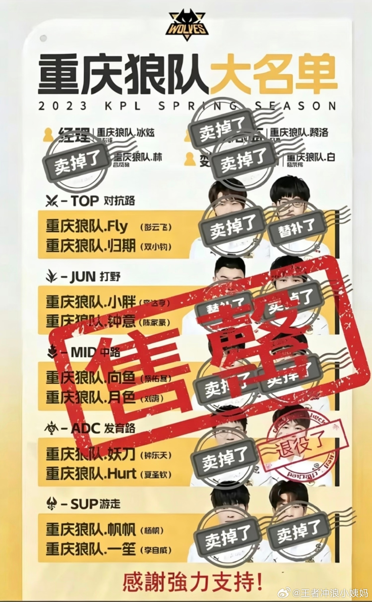 KPL[超话]KPL2026KPL夏季赛重庆狼队该说不说，狼队售后这块儿帆帆转会