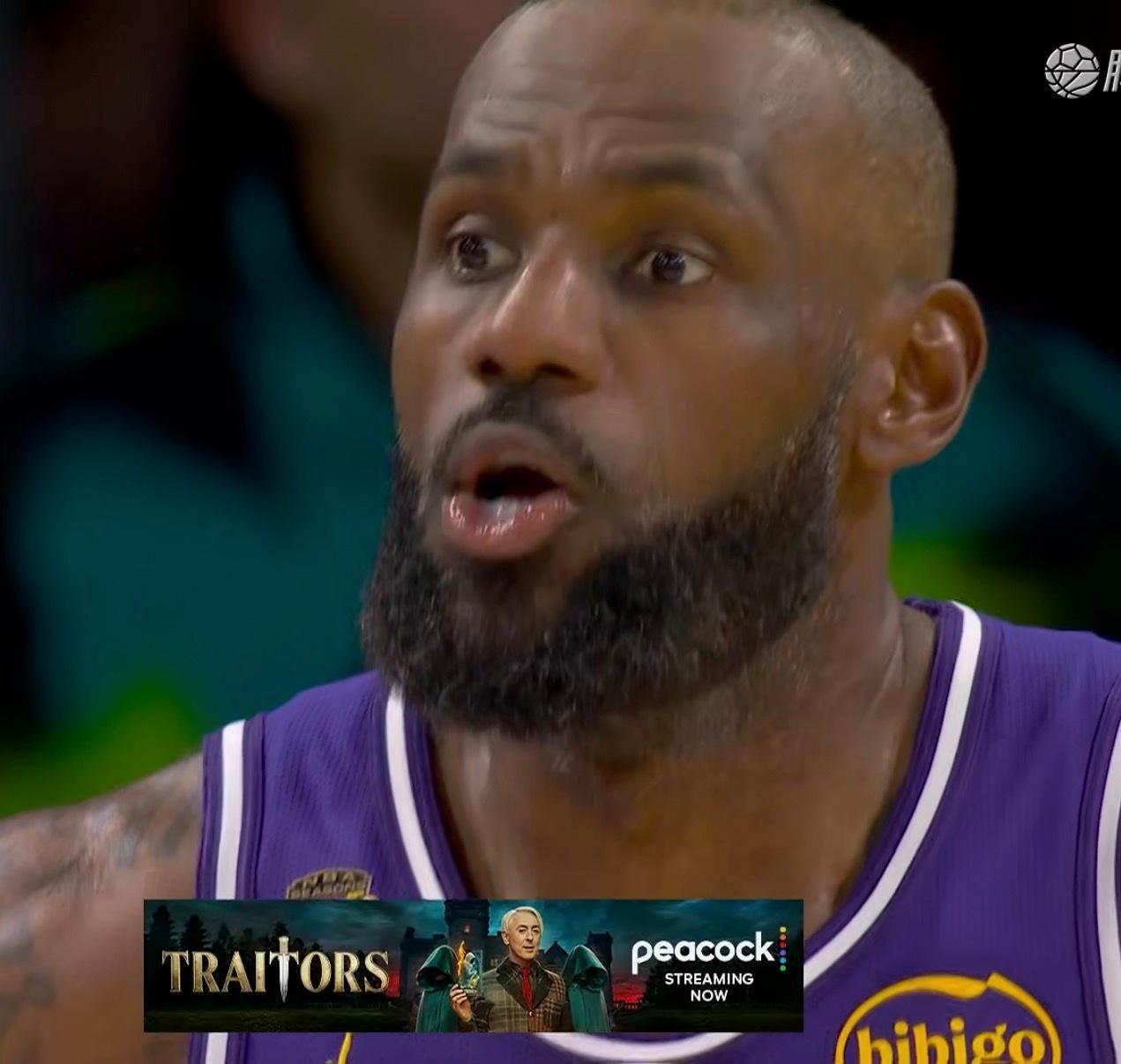 老詹今天第三节发力了，还是那个熟悉的他。雷霆vs湖人