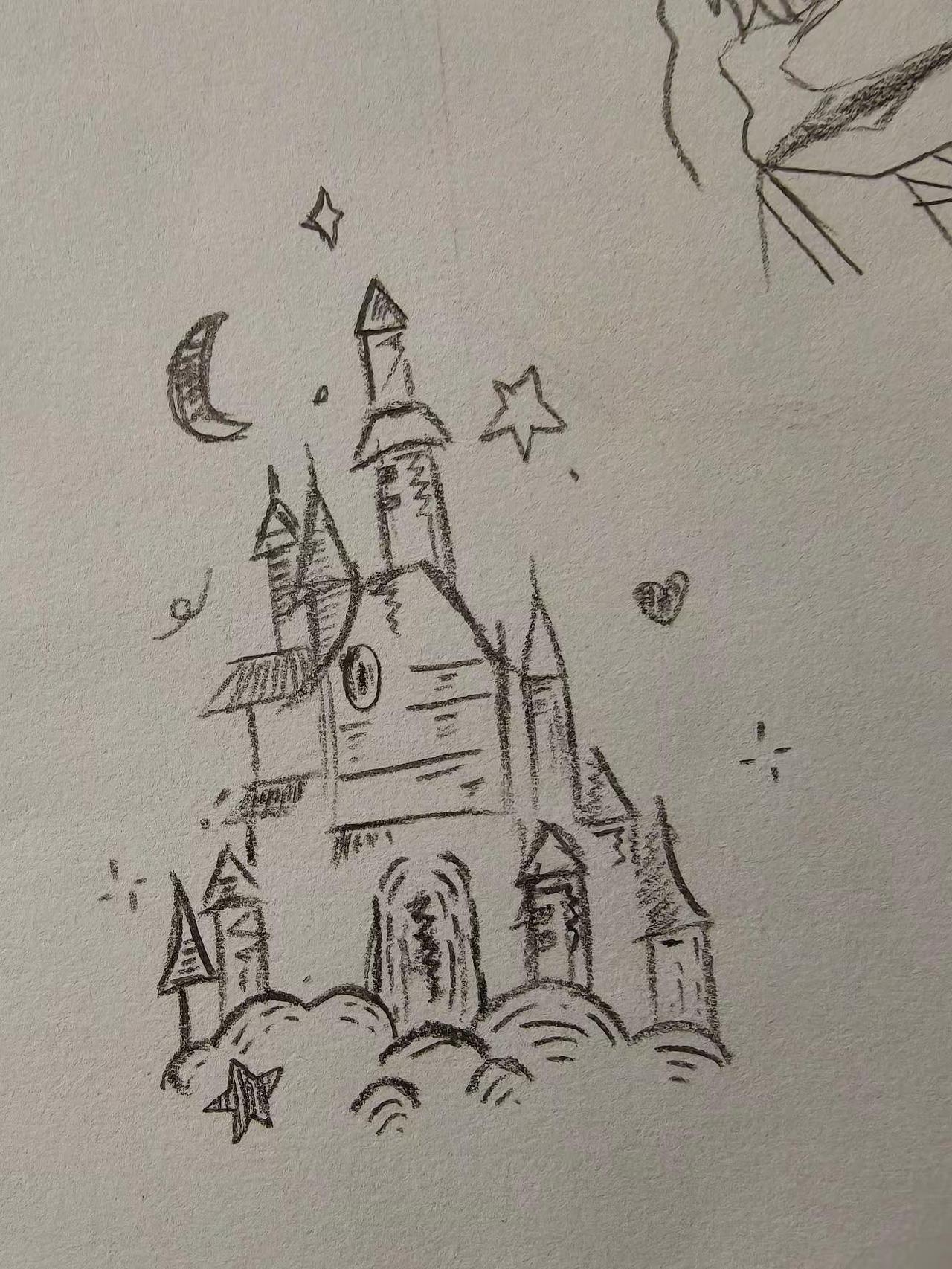 绘画热爱者 萌系手绘 城堡画