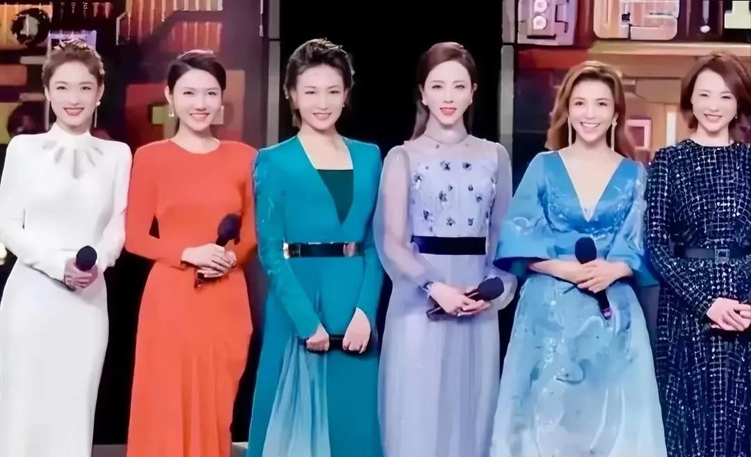 央视这6位美女主持人同框，每一位都是高颜值美女！央视主持人 主持人大合影