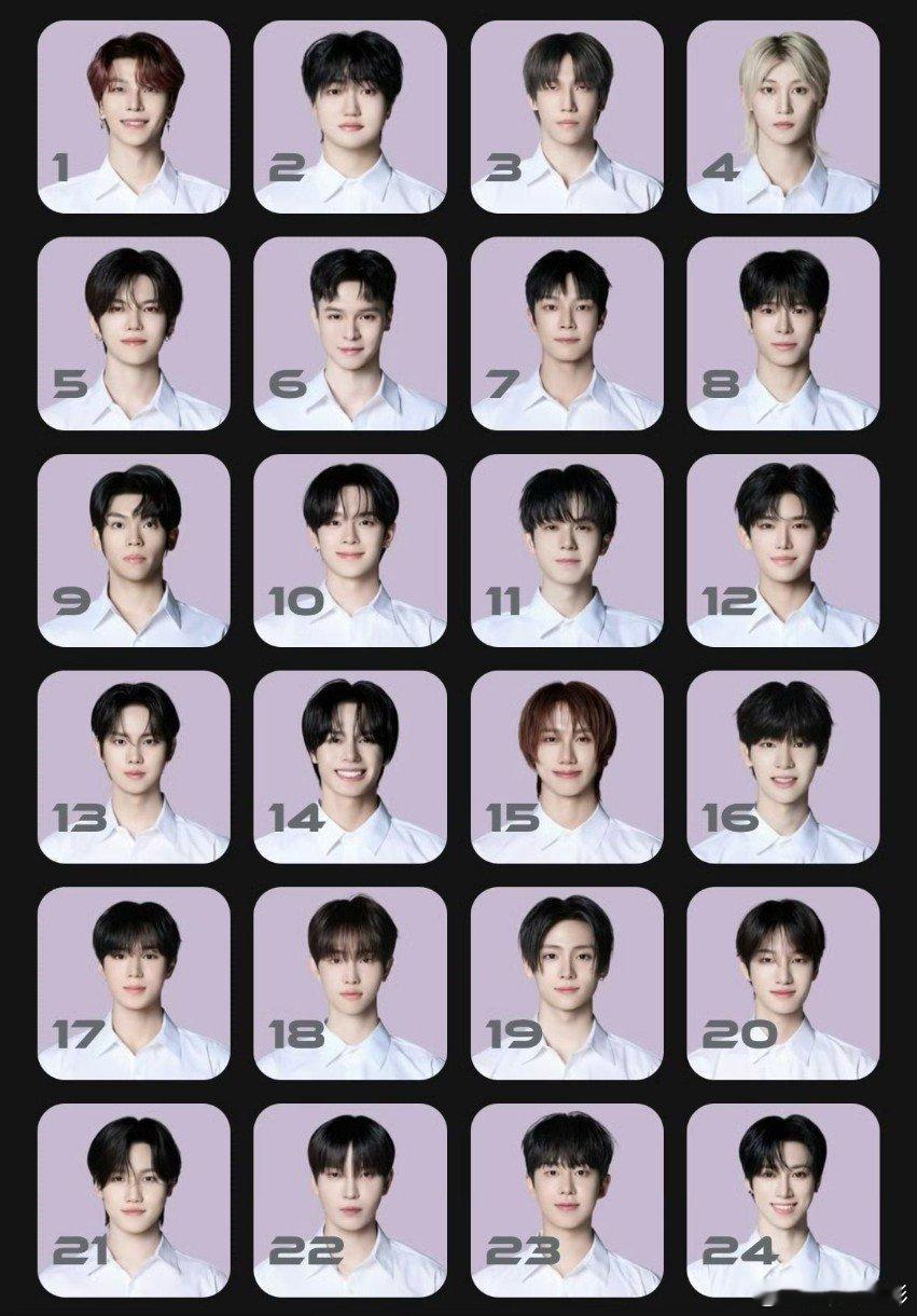 BOYS2PLANET选手照片男宝星球2选手照片男宝星球2公开154位选手照片，