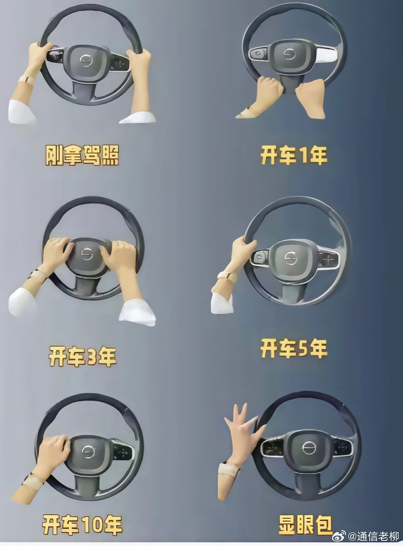 来看看你开车是怎么握方向盘的？新能源汽车 ​​​