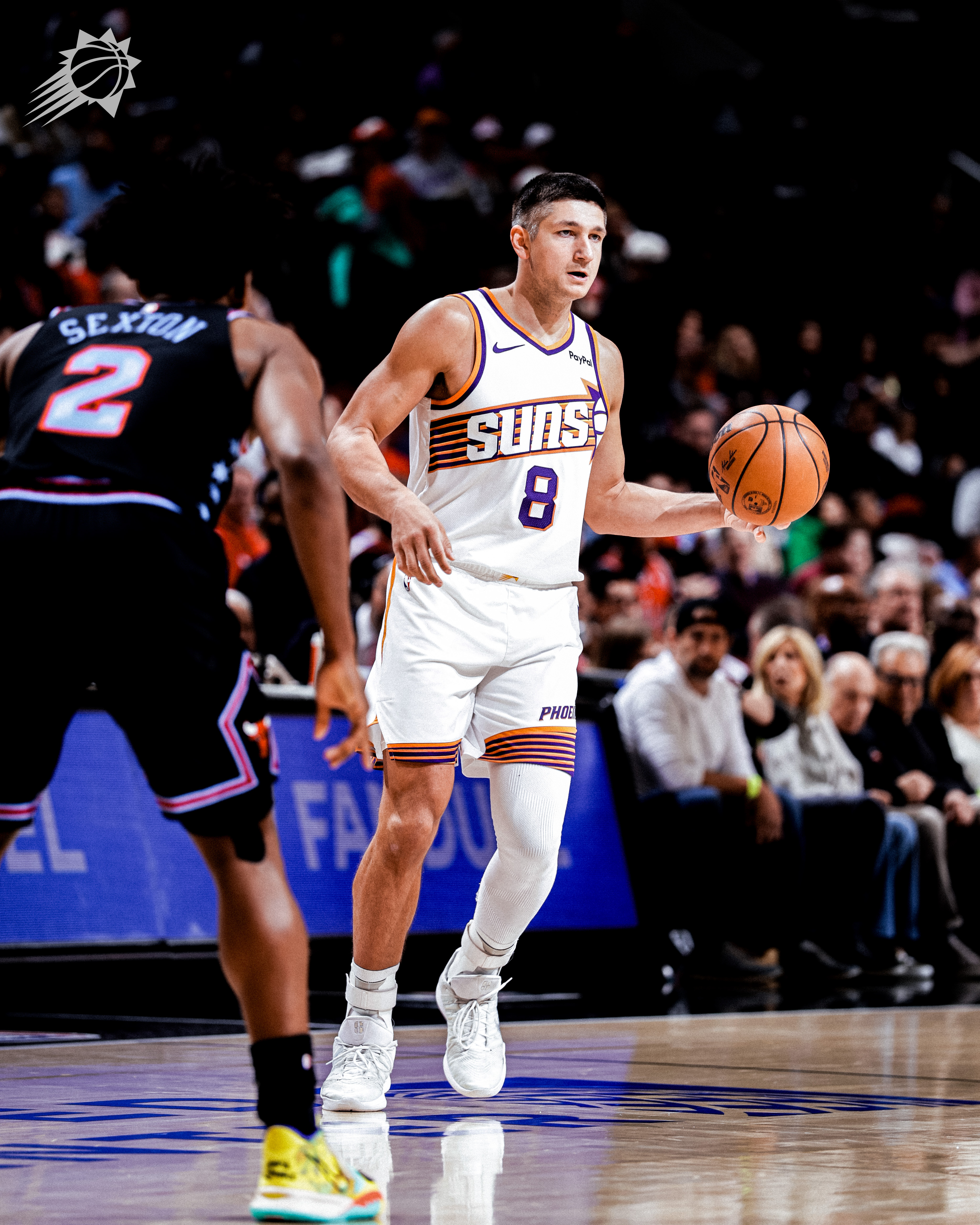 驴哥再次拼下前场篮板，助攻阿伦三分命中菲尼克斯太阳 ｜太阳vs公牛 ｜旭日东升