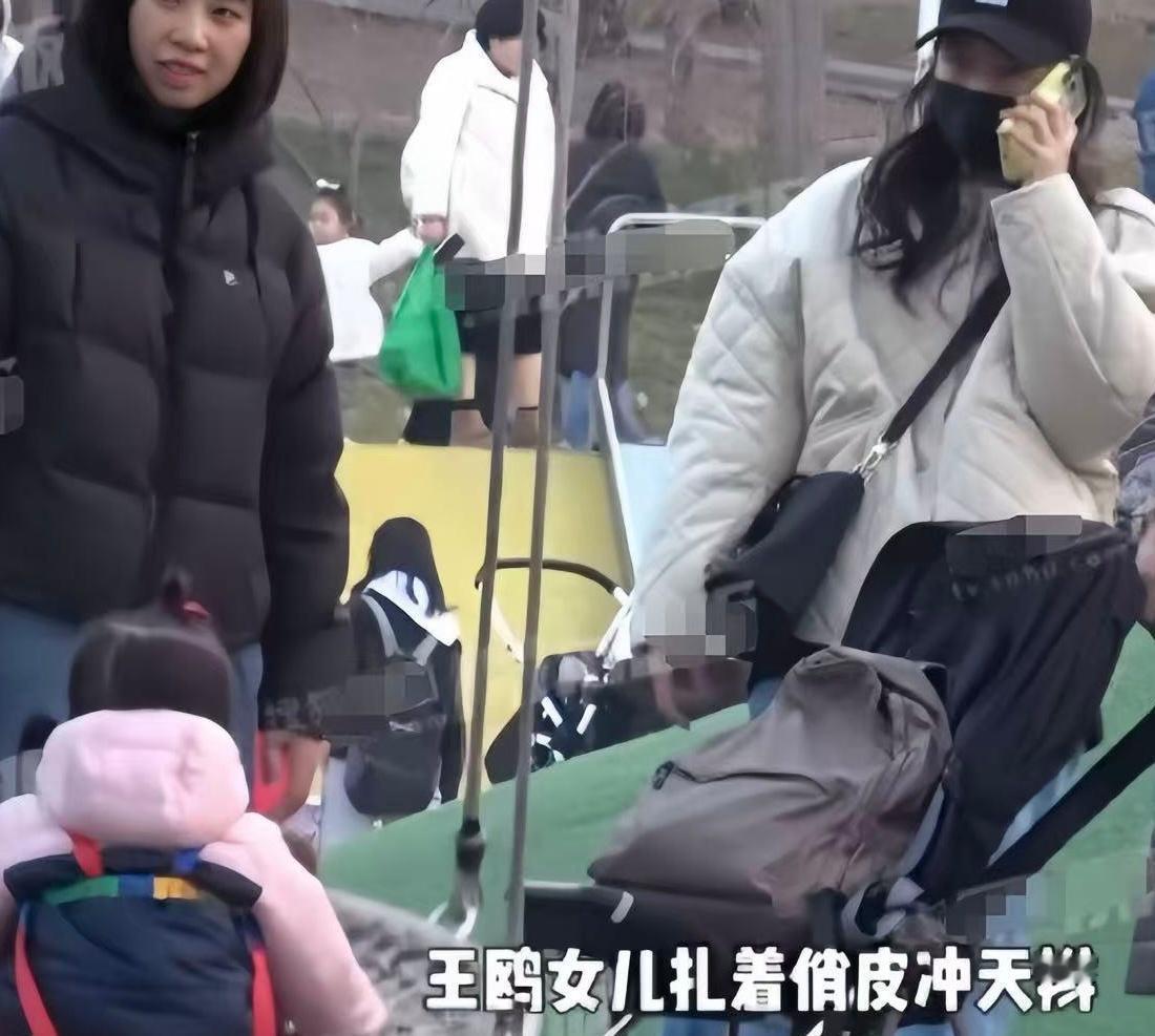 王鸥带娃逛街素颜接地气，但未见男方随行 