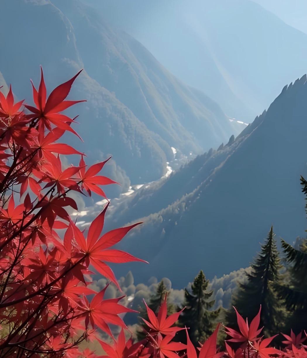 上联：秋霜染透千山叶，请对下联冬雪温香一径梅。