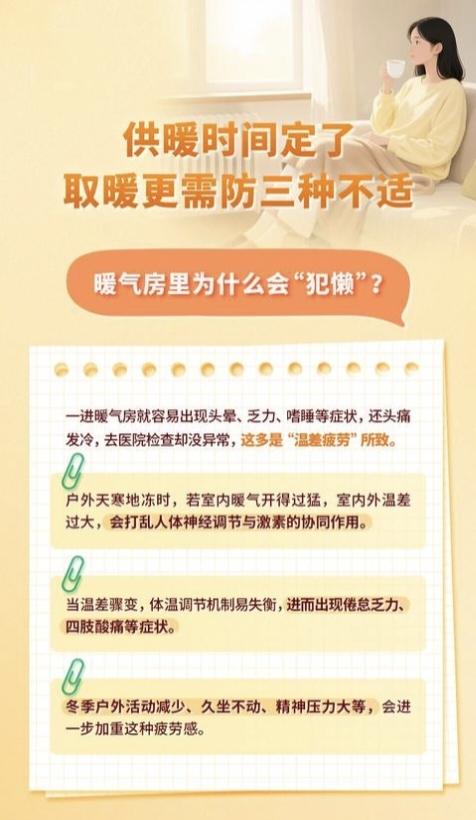 北京朝阳11月7日试供暖！室内暖意要上线，“暖气不适”也可能来报到。
 
首都医