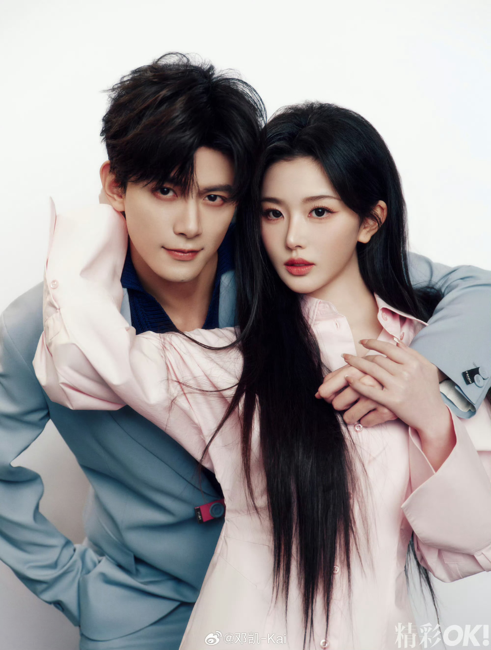 孔雪儿邓凯白色情人节大片 白色情人节大片释出，豹豹猫猫同框甜度超标，太好磕了