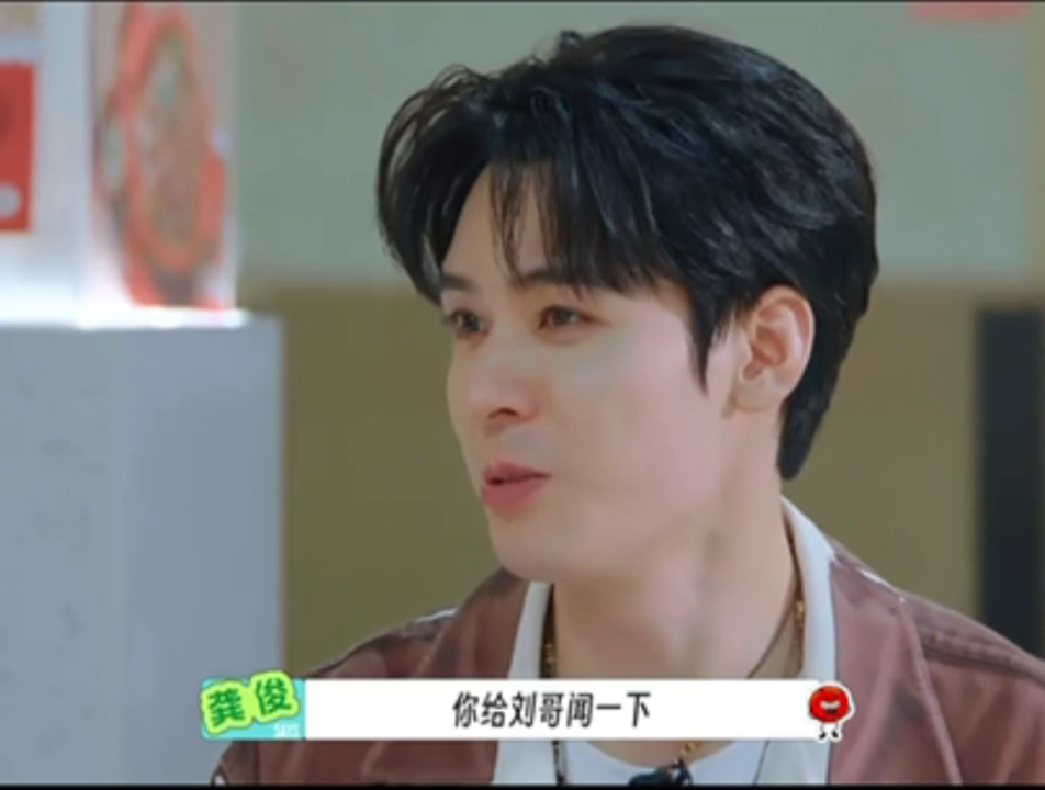刘宇宁拒绝龚俊刘宇宁听到龚俊说折耳根是香水味的表情龚俊疯狂安利折耳根汁！还说闻着