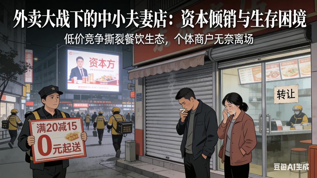 外卖倾销式竞争：毁掉烟火气的资本内卷
 
外卖大战一年，看似消费者得利，实则是资