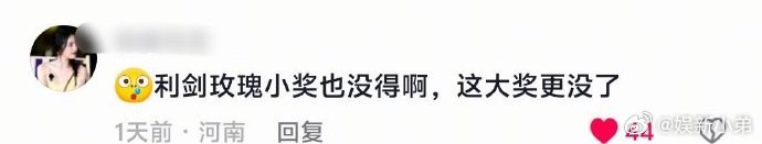 利剑玫瑰小奖也没得啊，这大奖更没得，被小奖大奖了，一句话:毛都没有对了这剧是谁演