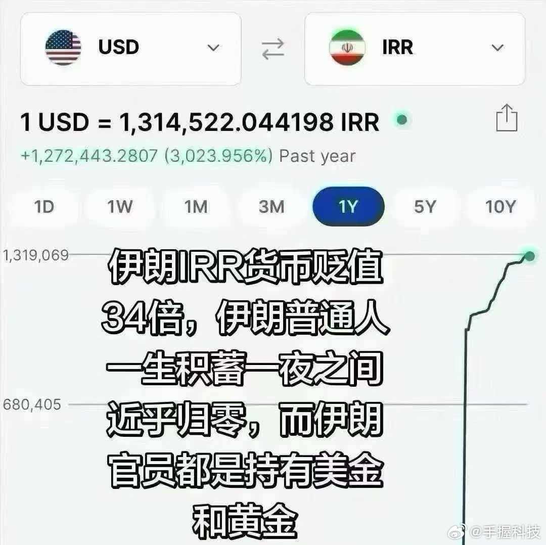 油价金价大涨一夜之间，伊朗普通老百姓的的积蓄近乎归零，有人手握美金黄金，有人一生