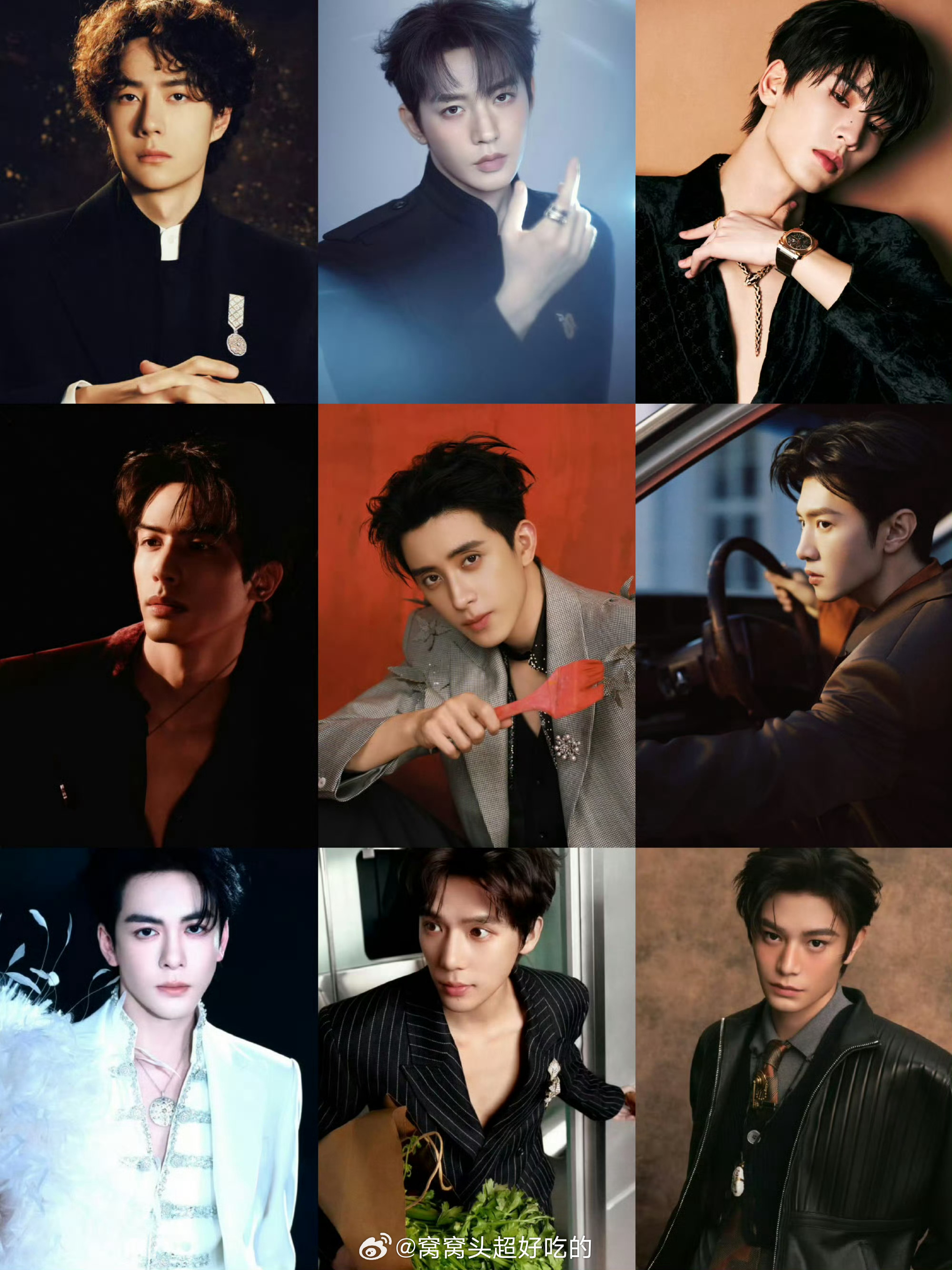 看看95流量生微博之夜出图：王一博 邓为 张凌赫 宋威龙 敖瑞鹏 陈哲远 曾舜晞