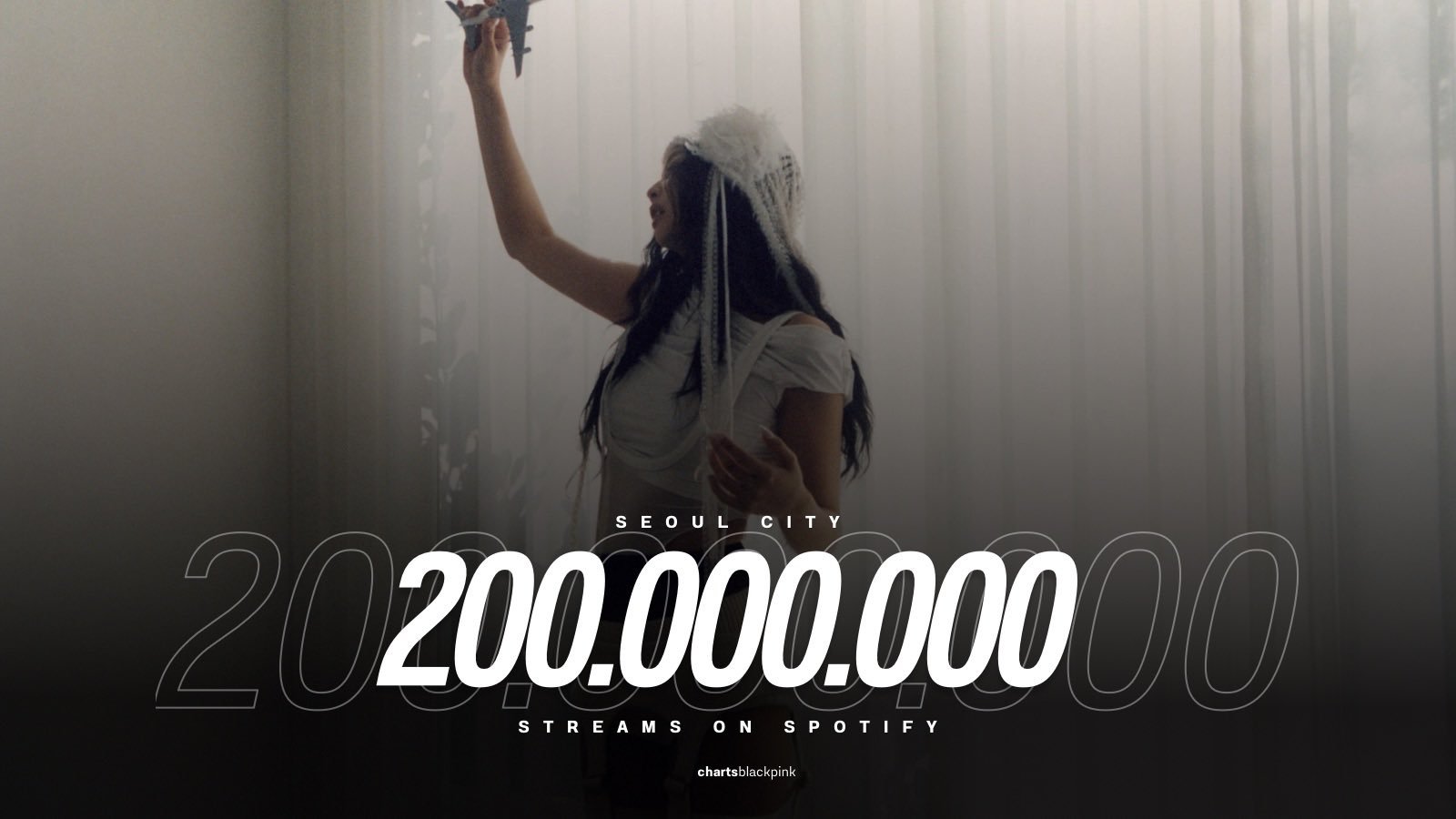 「Seoul City」Spotify流媒突破2亿成为JENNIE第11首Spo