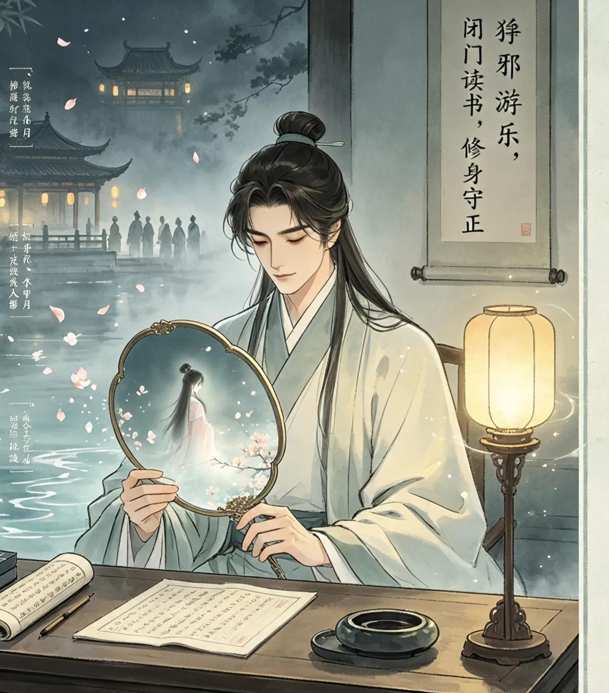 清朝时越郡城公子方某年少轻狂，一天他素来熟识的那位喜婆来跟他说：“某一日，公子可