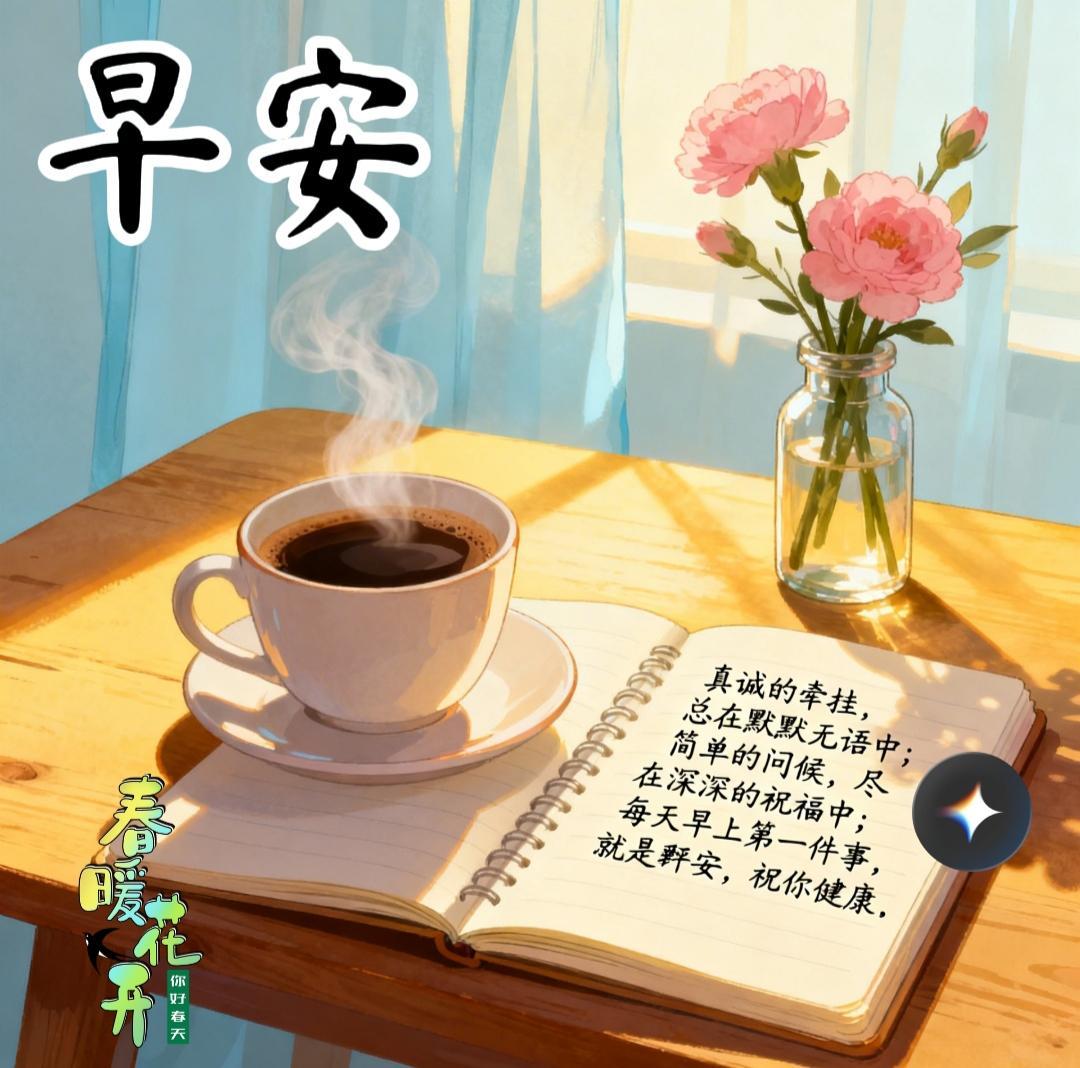 真诚的牵挂，总在默默无语中；简单的问候，尽在深深的祝福中；每天早上第一件事，就是
