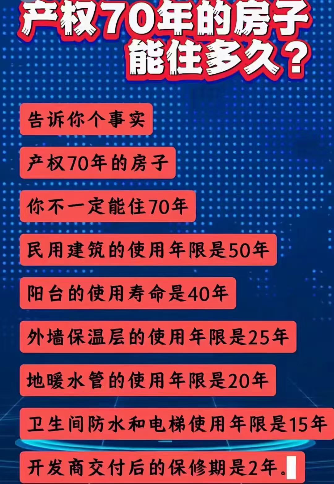 产权70年的房子能住多久?