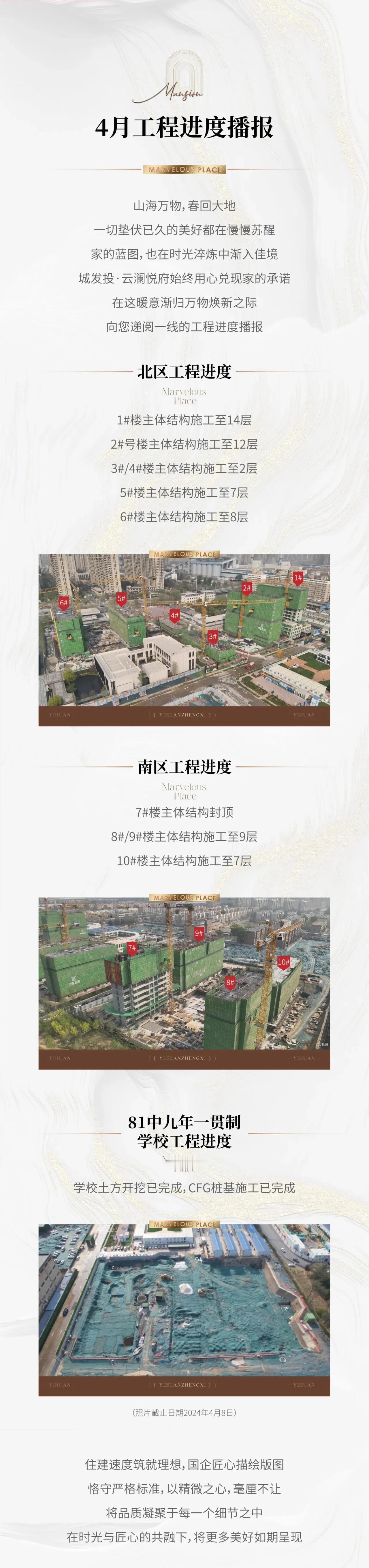 城发投·云澜悦府4月工程进度播报

涉及北区、南区、81中九年一贯制学校。
 #