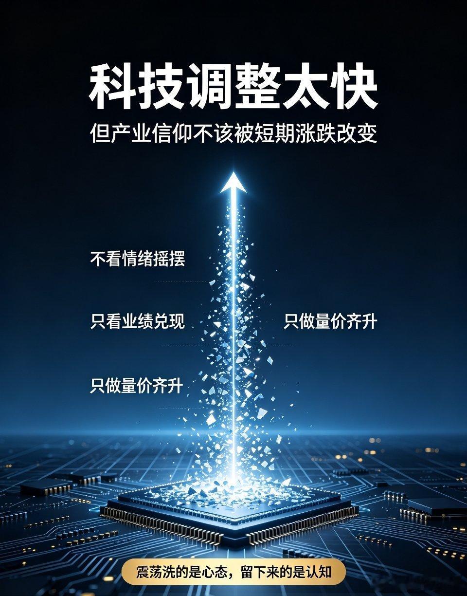 A股感悟这一轮科技调整，速度快到残忍。短短半个月的剧烈回撤，足以洗掉大部分人的信