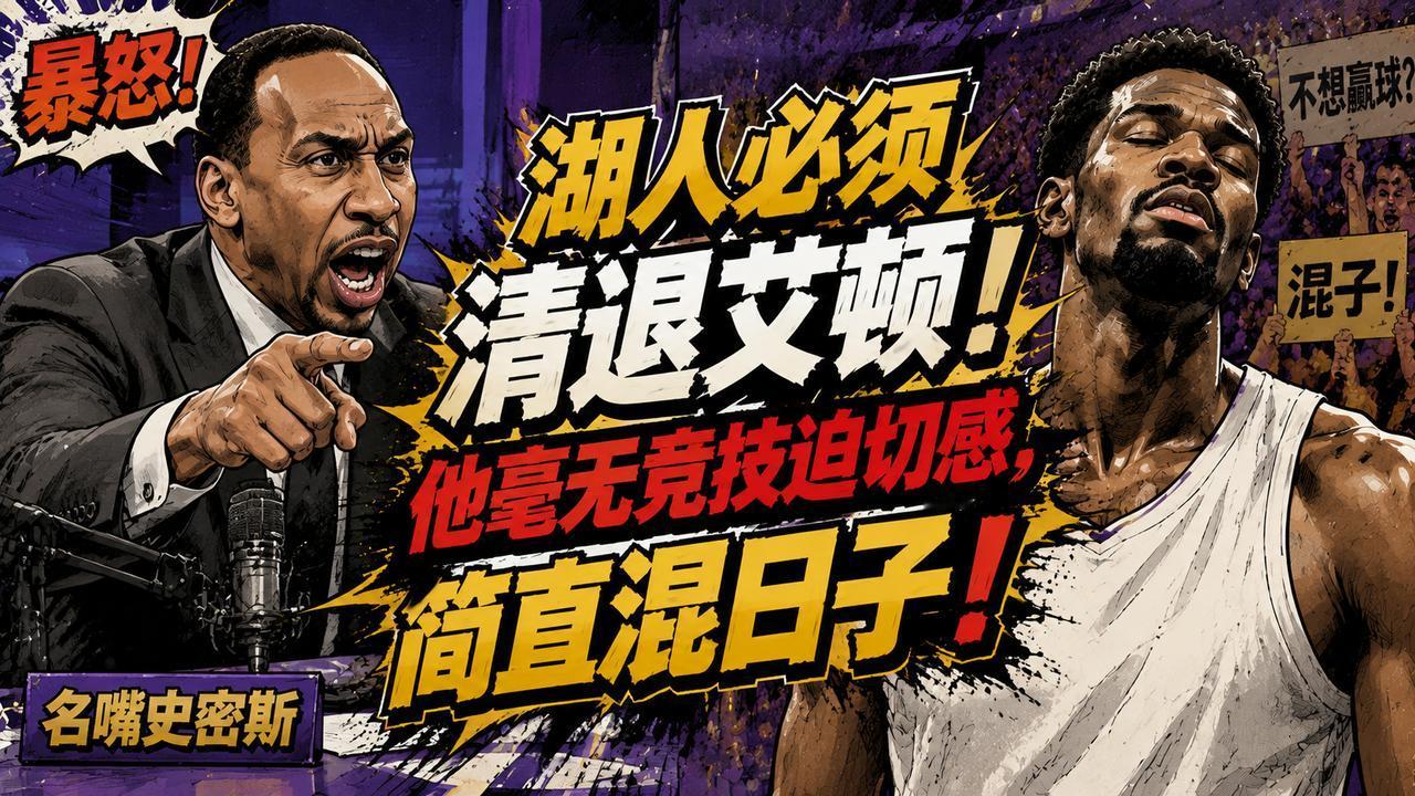 史密斯暴批艾顿：湖人队赶紧清了他！这家伙一点求胜欲都没有，简直在混日子！就在近日
