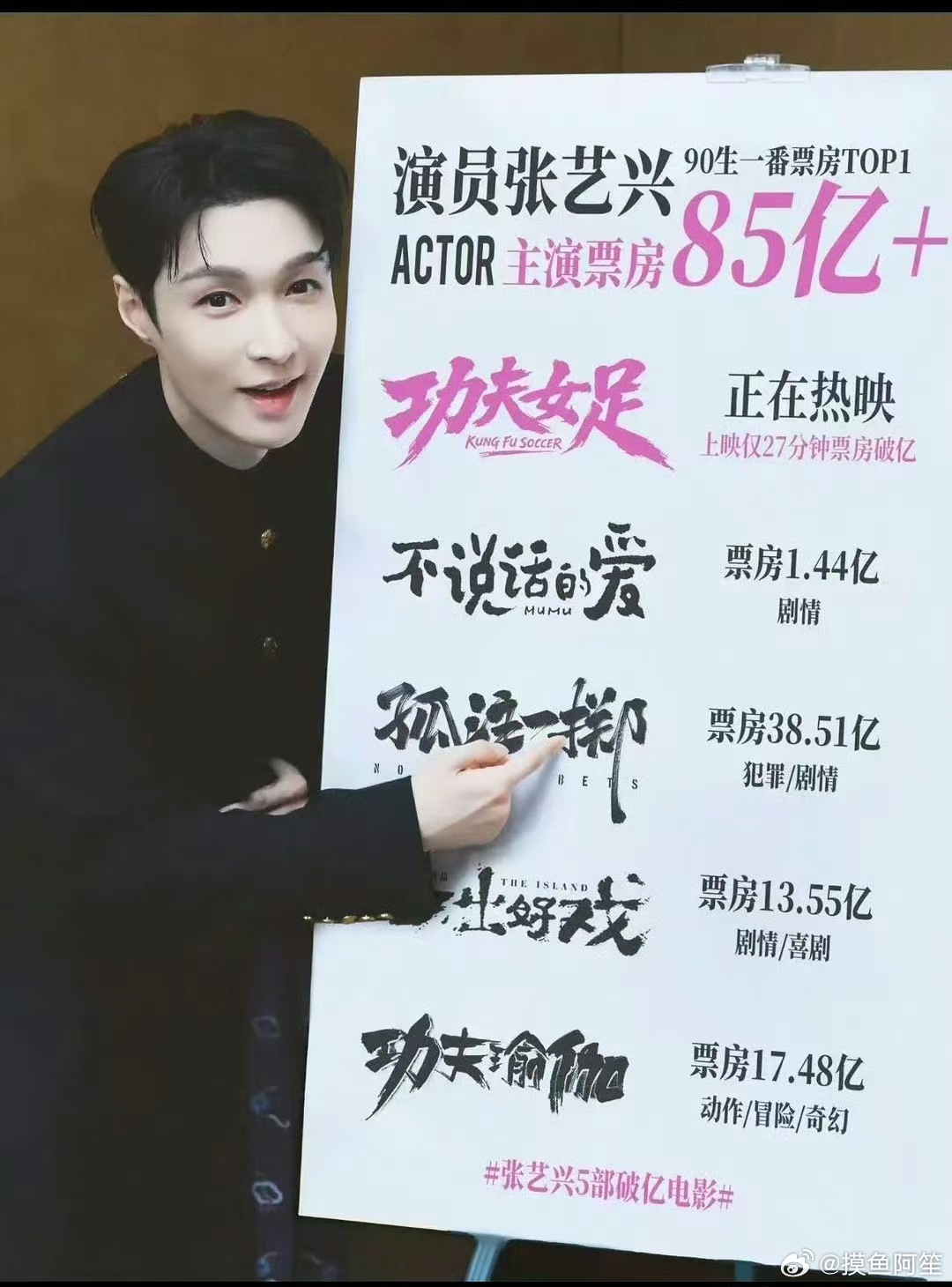 张艺兴电影运真的很好 