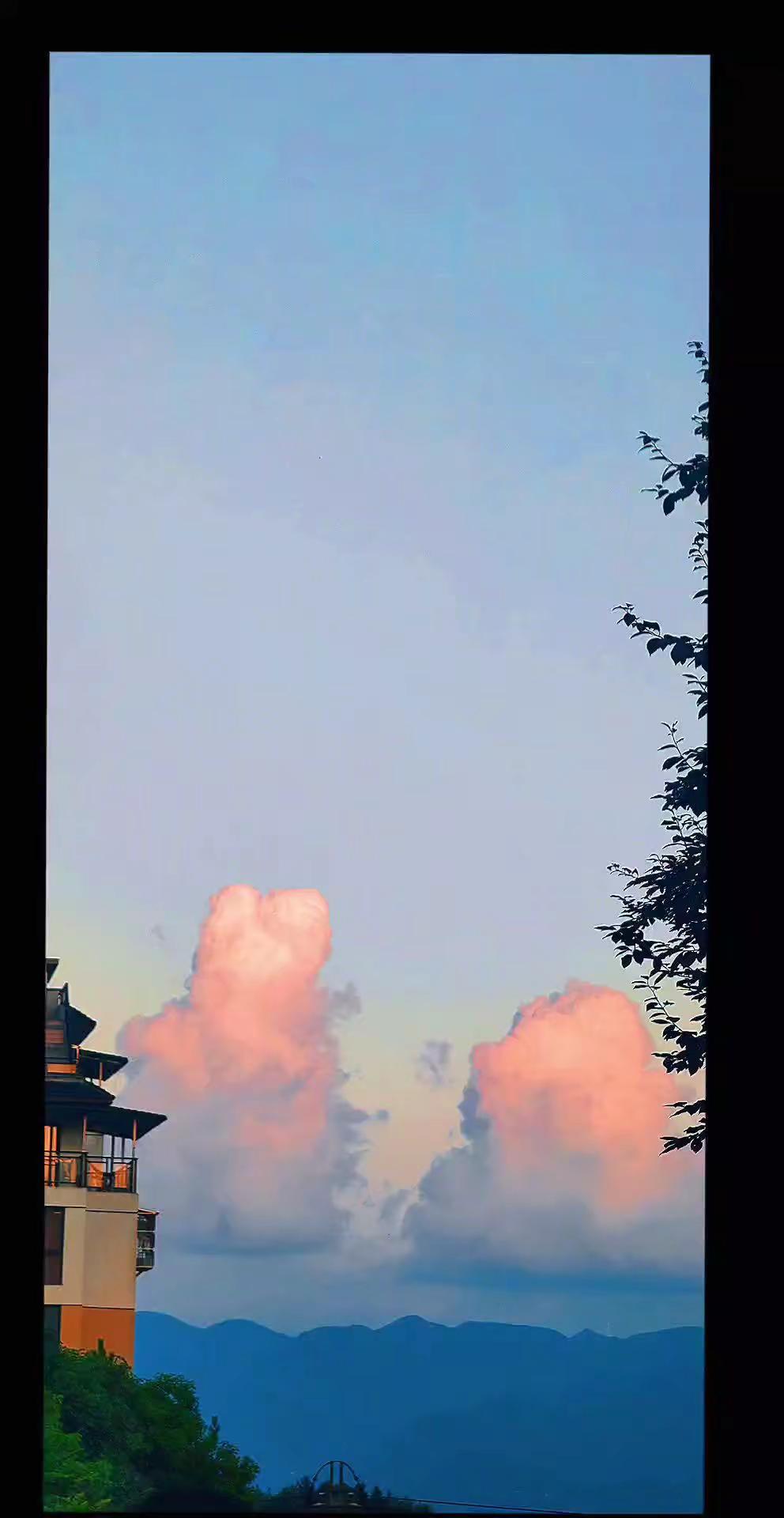 云顶的傍晚，像不像小兔和小狗在聊天。