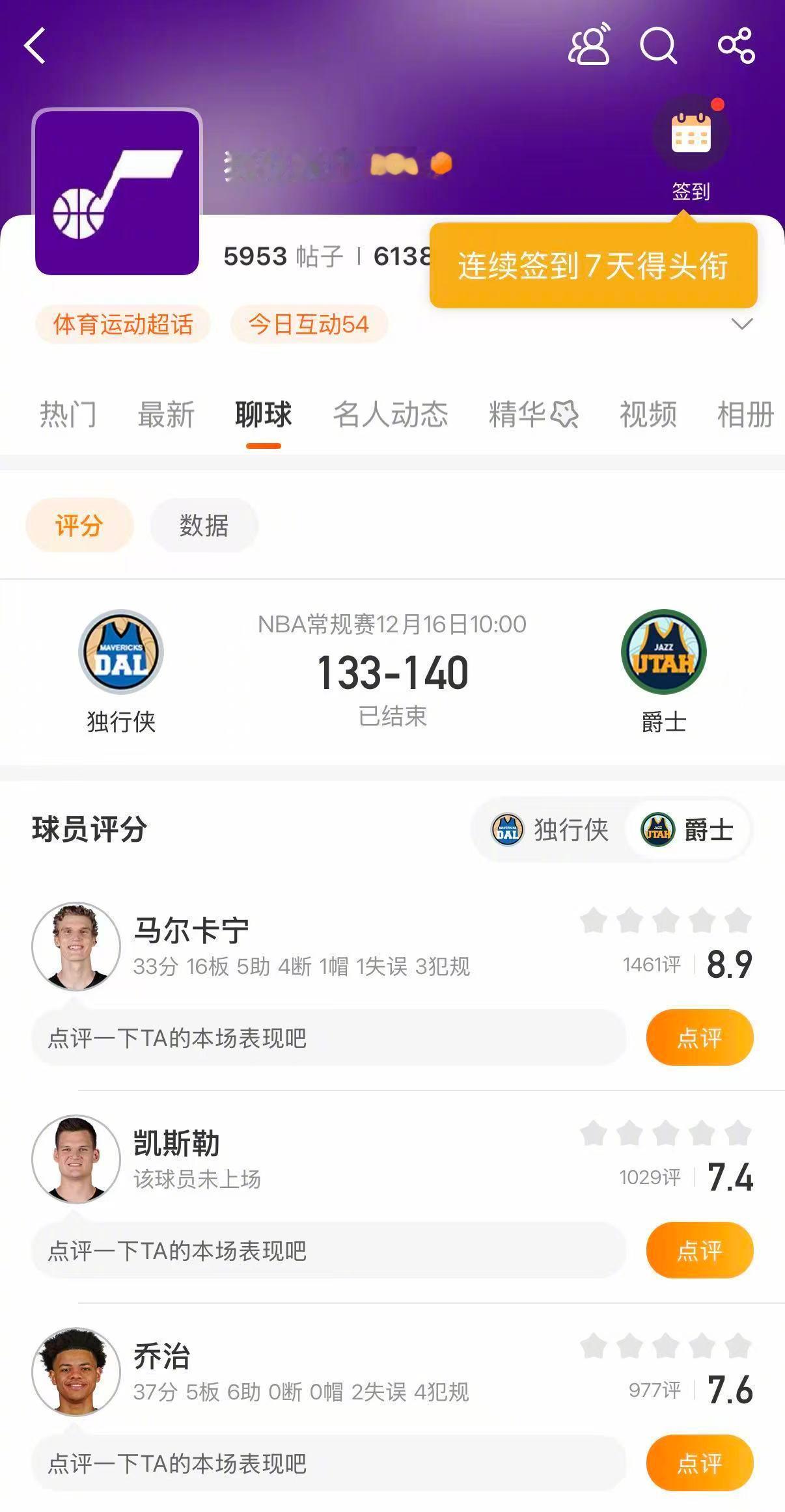 爵士加时战胜独行侠 爵士140-133加时战胜独行侠。乔治37分，马尔卡宁33分