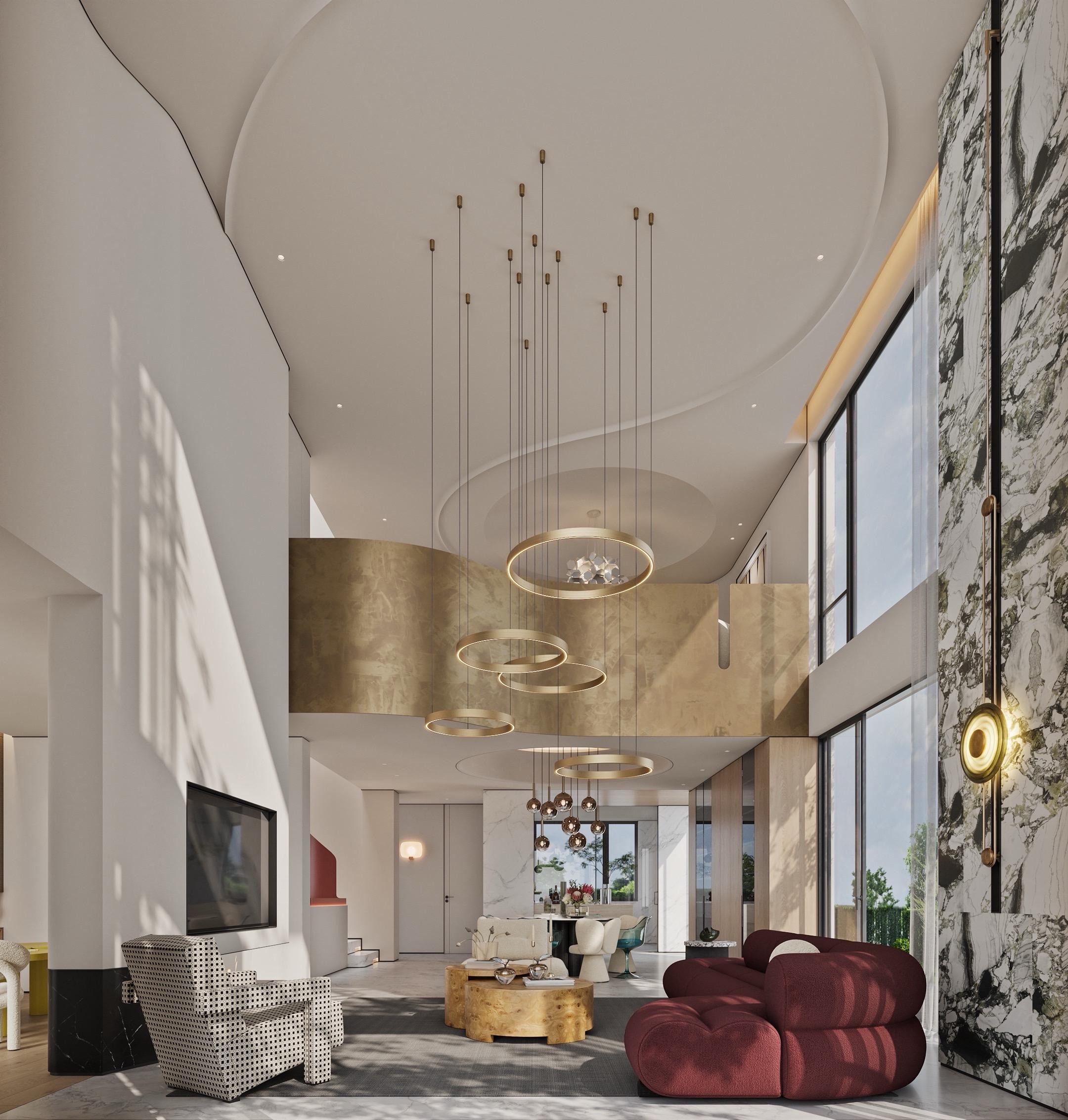 🔥昆明霸总的空中会客厅！挑高全景落地窗。谁说霸总的家只有冷硬？昆明的...