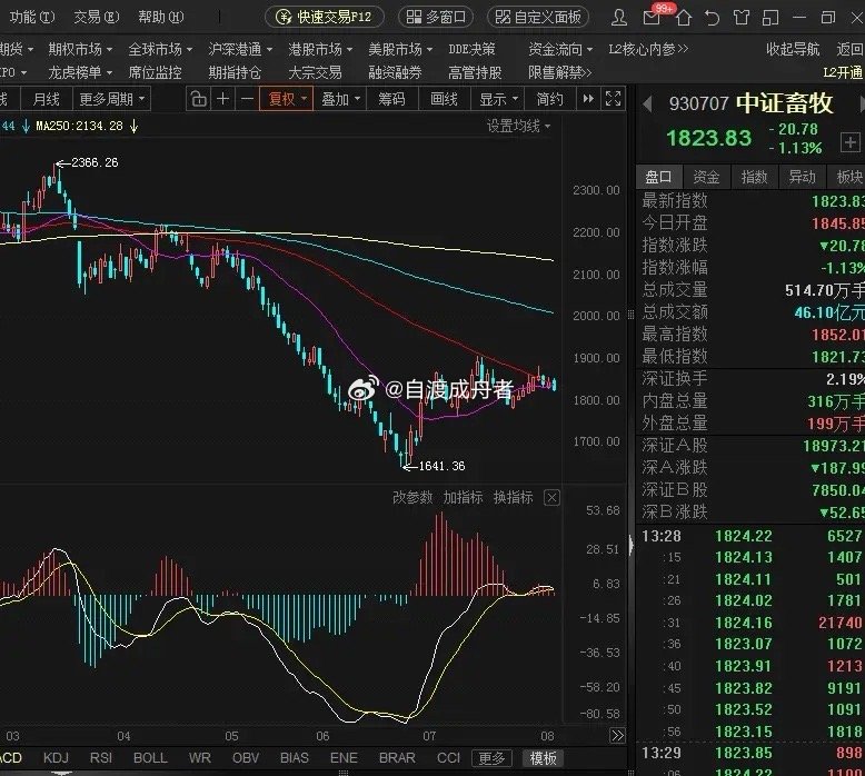 周线的金叉，往往是日线上卖点，日线金叉往往是30分的卖点。不要看到金叉就买。中证