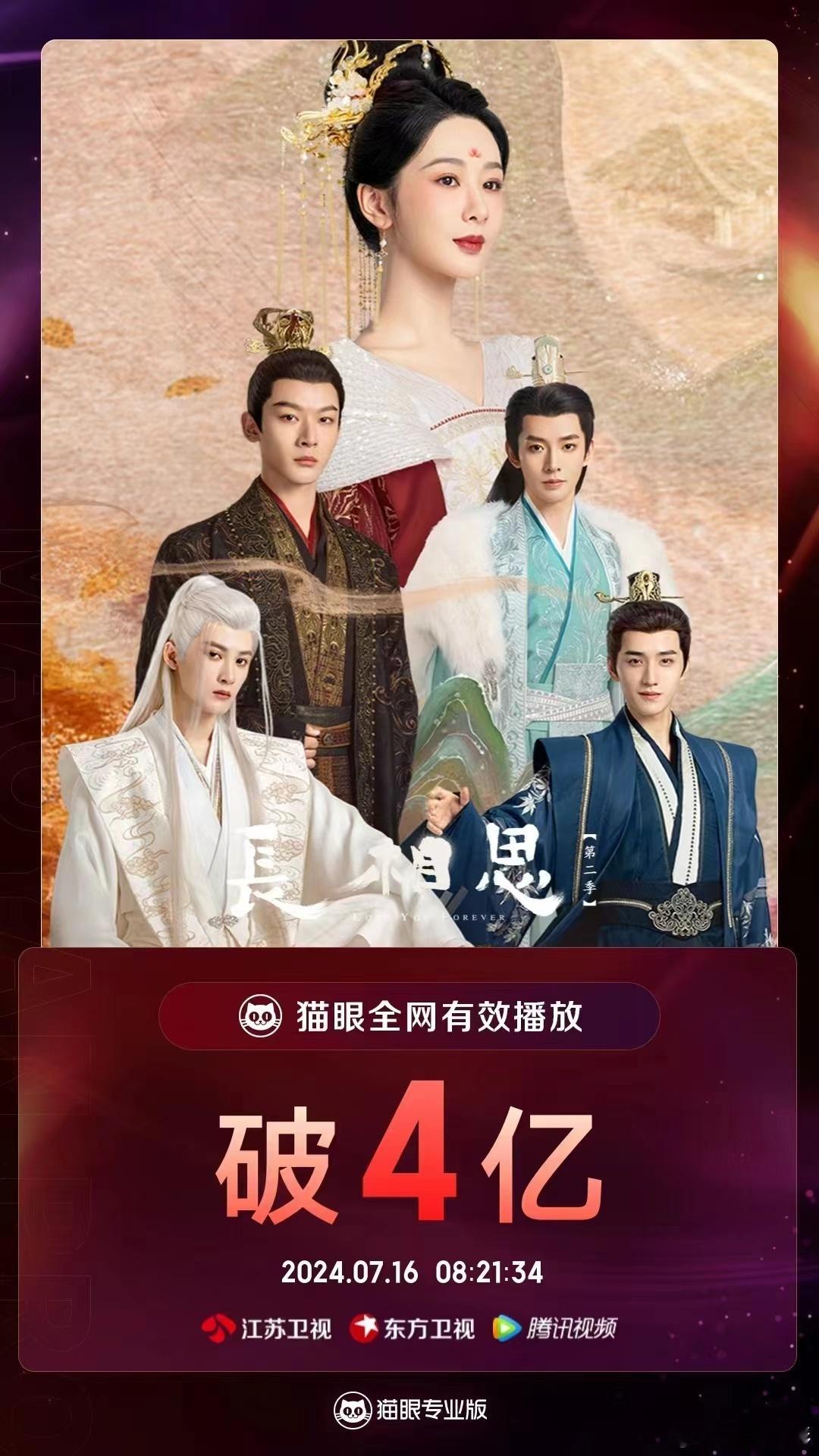 #杨紫长相思2全网有效播放量破4亿##杨紫长相思2有效播放量破4亿#杨紫长相思2