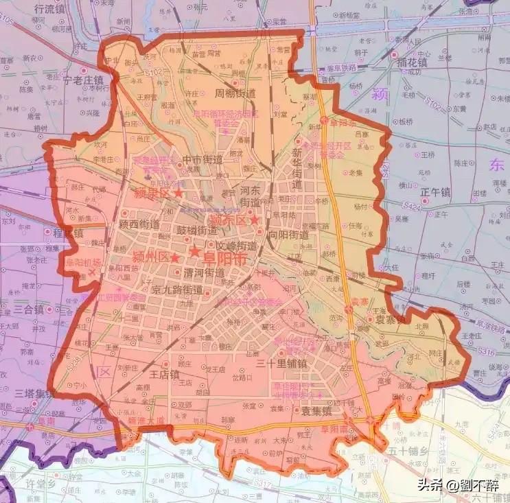 颍州、颍东、颍泉禁止燃放烟花爆竹区域
一、颍州区
文峰街道、清河街道、鼓楼街道、